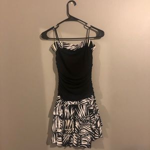 Strapless zebra dress